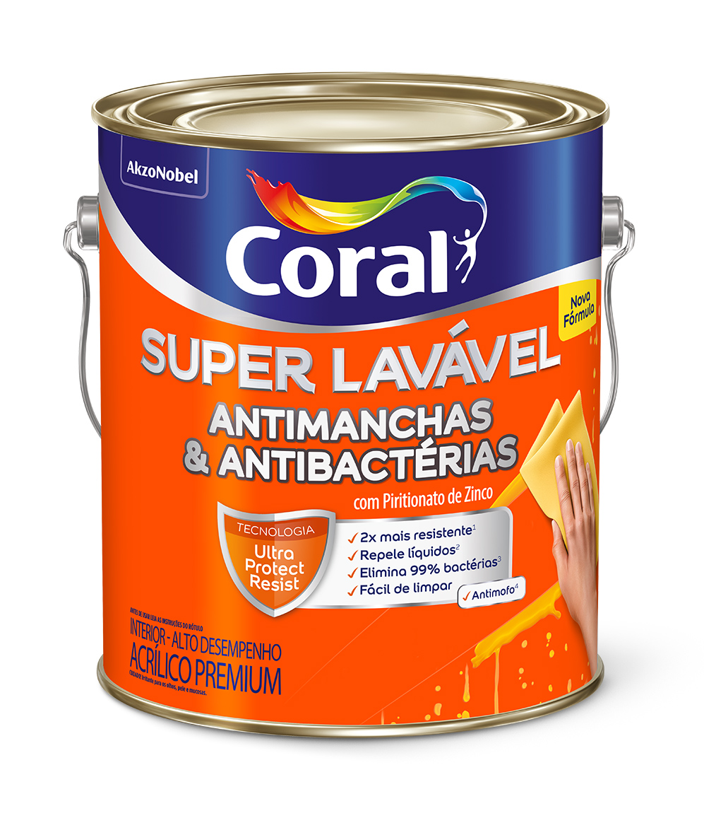 Coral Super Lavavel Galao Super Lavável Paredes - Imagem 1